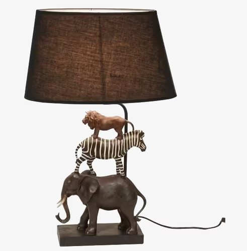 Bordslampa Safari från Werner Voss med djurfigurer