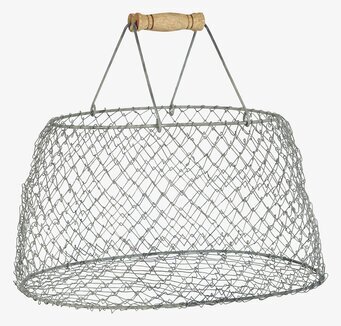 Vikbar Trådkorg Med Handtag från IB Laursen i metalltråd