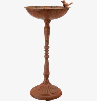 Roya Fågelbad På Fot Rost från Wikholm Form i trädgård