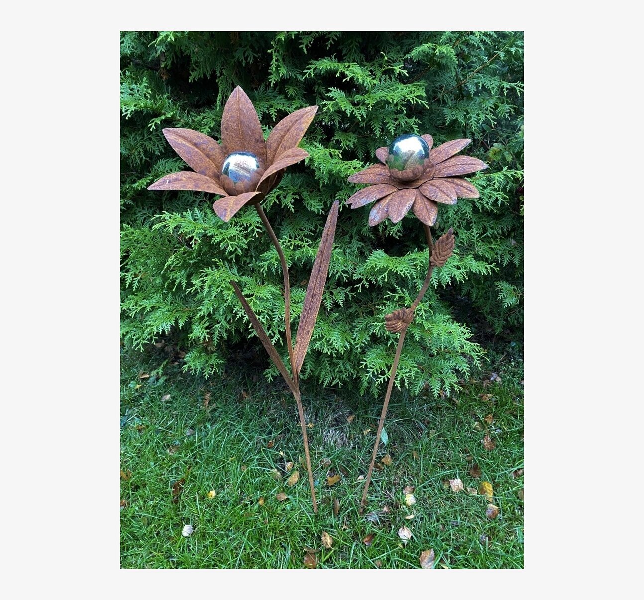 Stora 3D Blommor Rost från Lind Decoration i trädgård