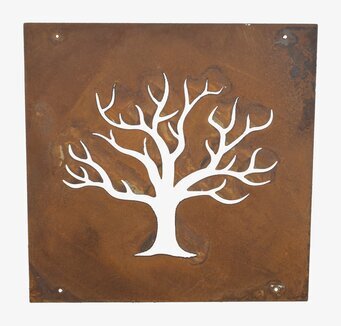 Skylt Träd Rost (armeringsnät) från Lind Decoration