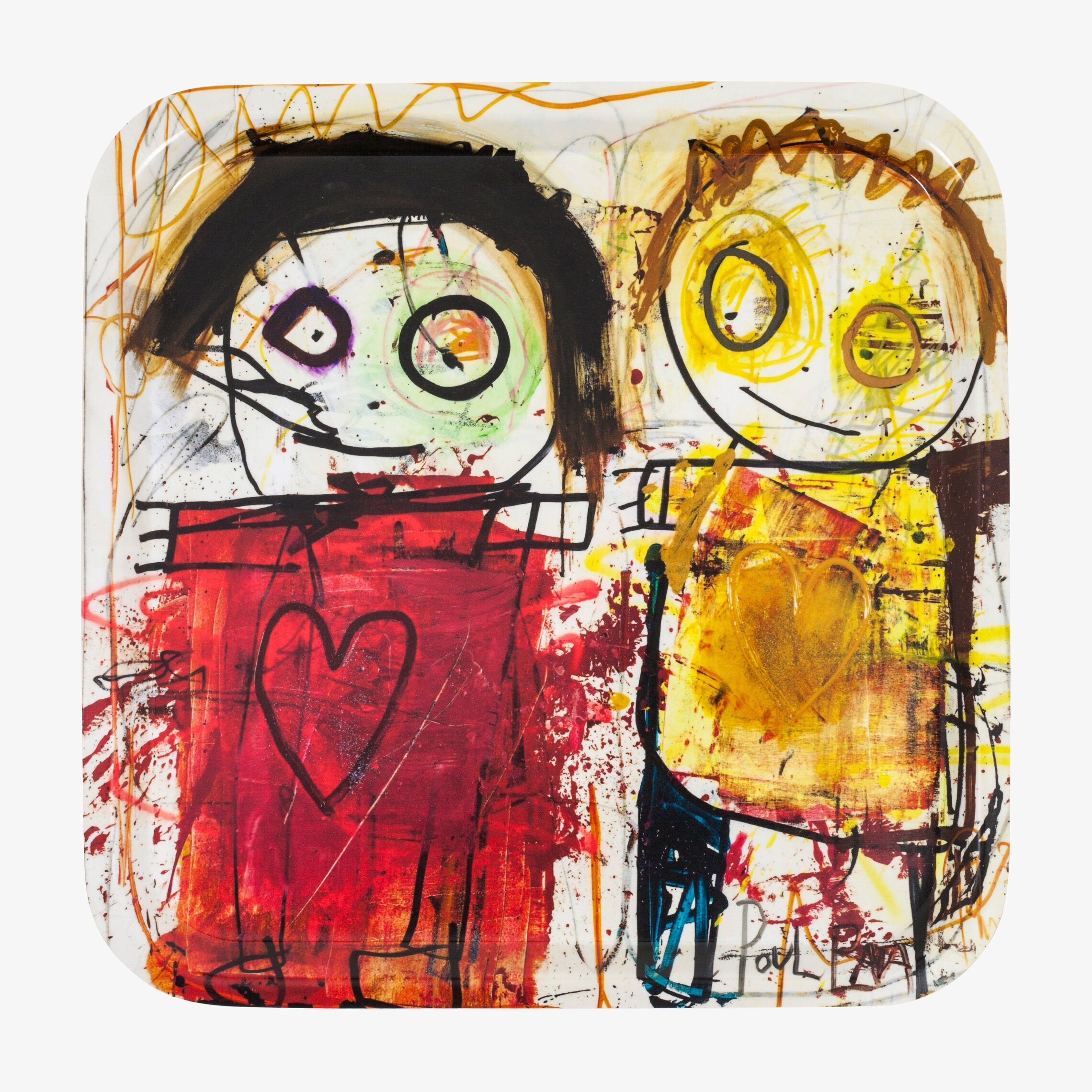 Bricka Du & Jag från Poul Pava med färgstarkt konstmotiv