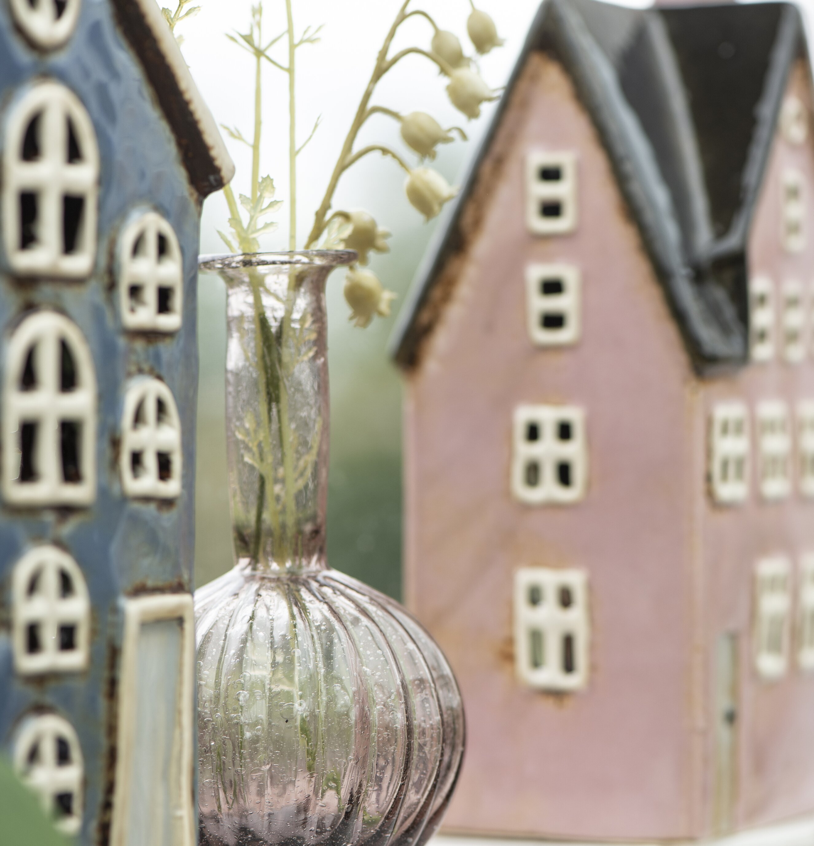 Ljuslykta Nyhavn Vindskupa Rosa från IB Laursen i keramik