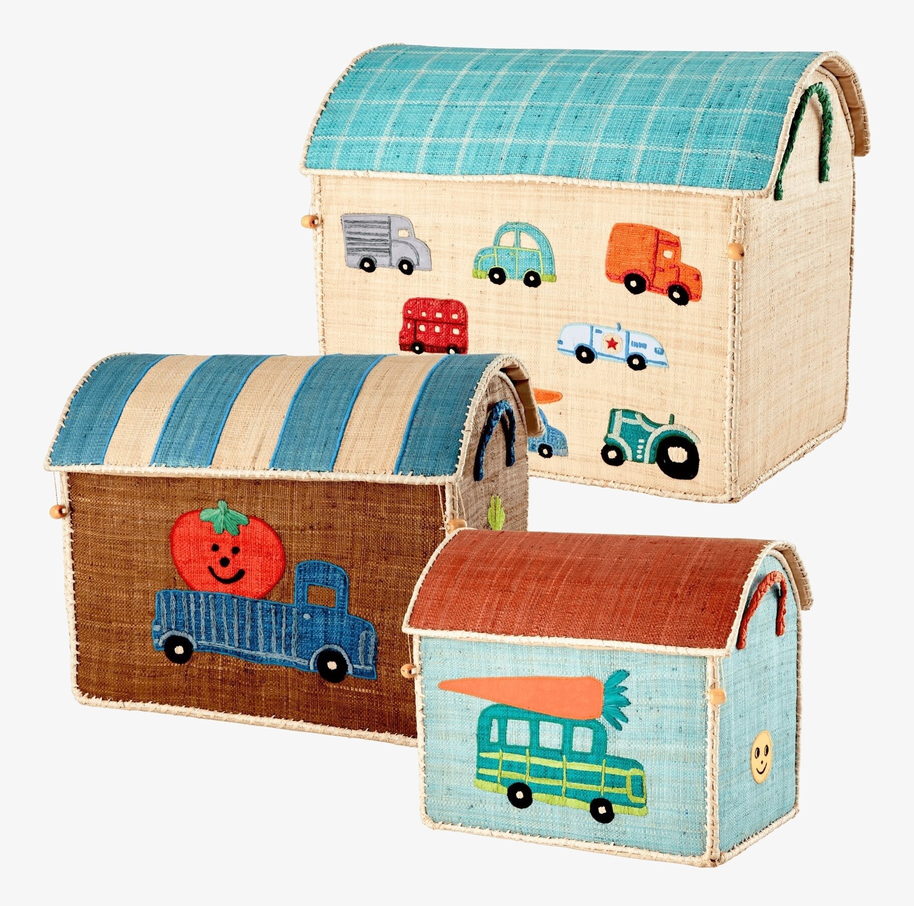 Förvaringskorg Cars från Rice i tre storlekar och färger