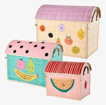 Förvaringskorg Fruits från Rice i tre färgglada storlekar