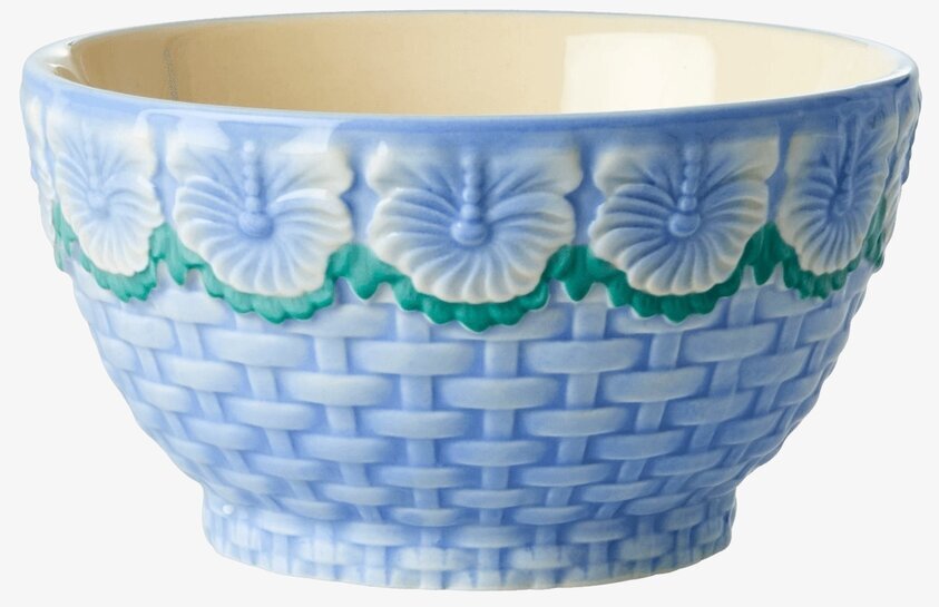 Liten Skål Keramik Blue Flower Design från Rice