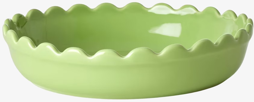 Pajform Small Neon Green från Rice med vågig kant
