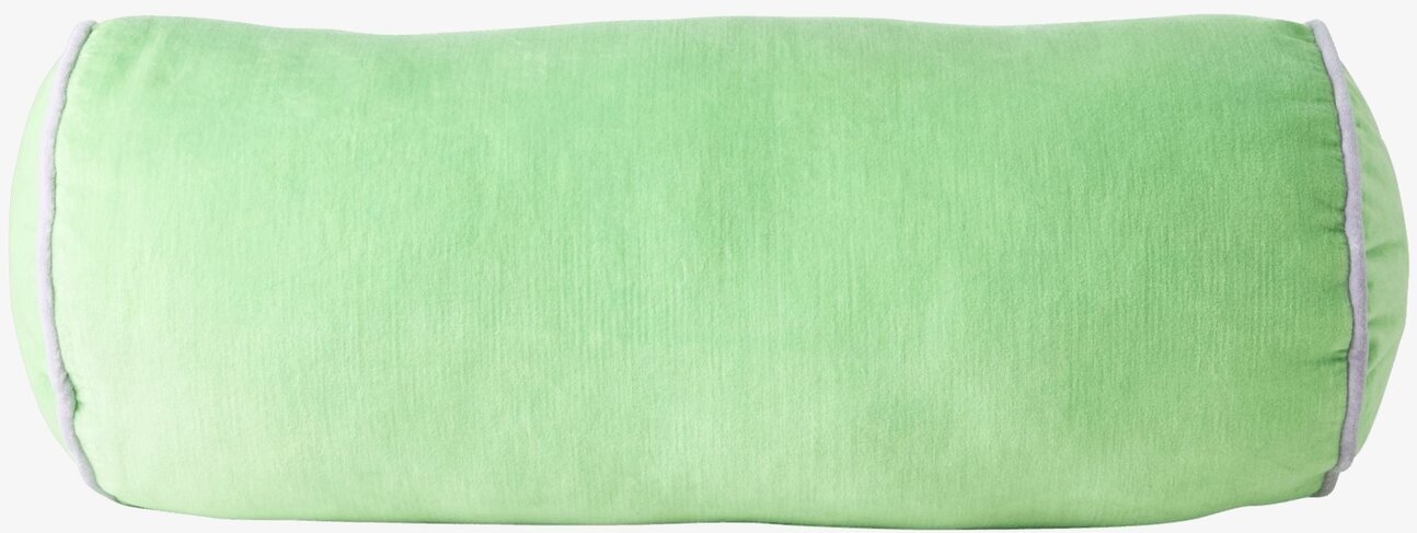 Bolsterkudde Grön/Lavendel från Rice på vit bakgrund