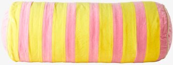 Bolsterkudde Rosa/Gul från Rice med randig design