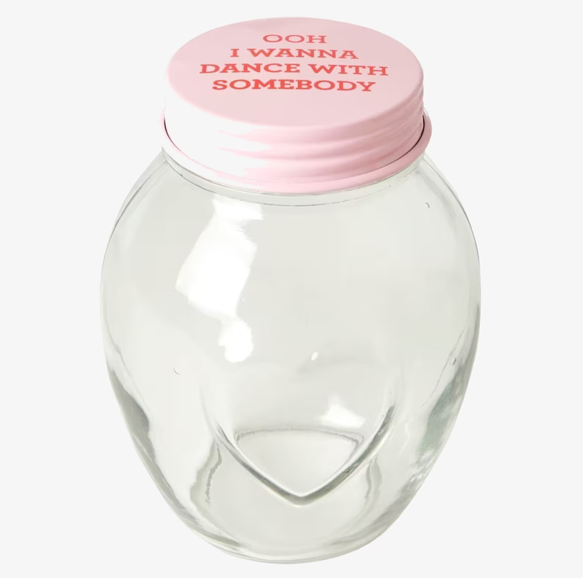 Glasburk 1.8 Liter - Soft Pink från Rice med rosa lock