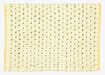 Dörrmatta Yellow Harlequin Print från Rice med gult mönster