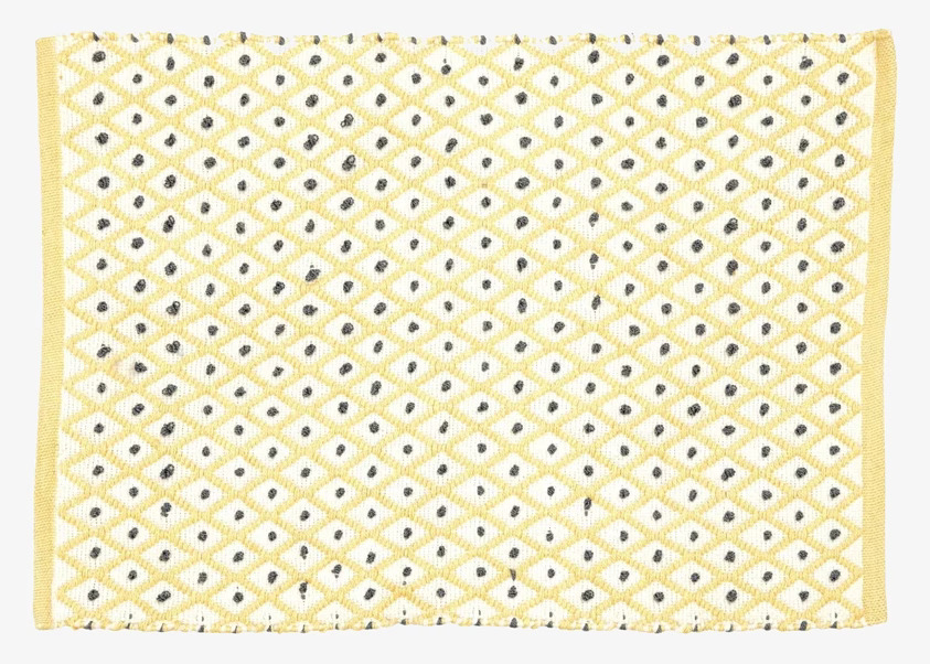 Dörrmatta Yellow Harlequin Print från Rice med gult mönster