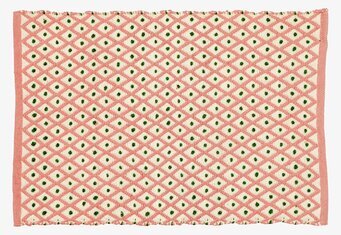 Dörrmatta Pink Harlequin Print från Rice med geometriskt mönster