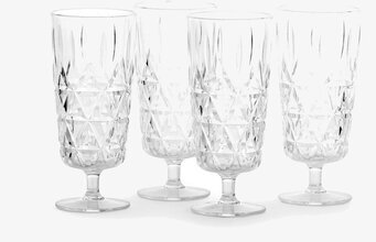 Picknickglas Hög 4-Pack från Sagaform i facetslipad design