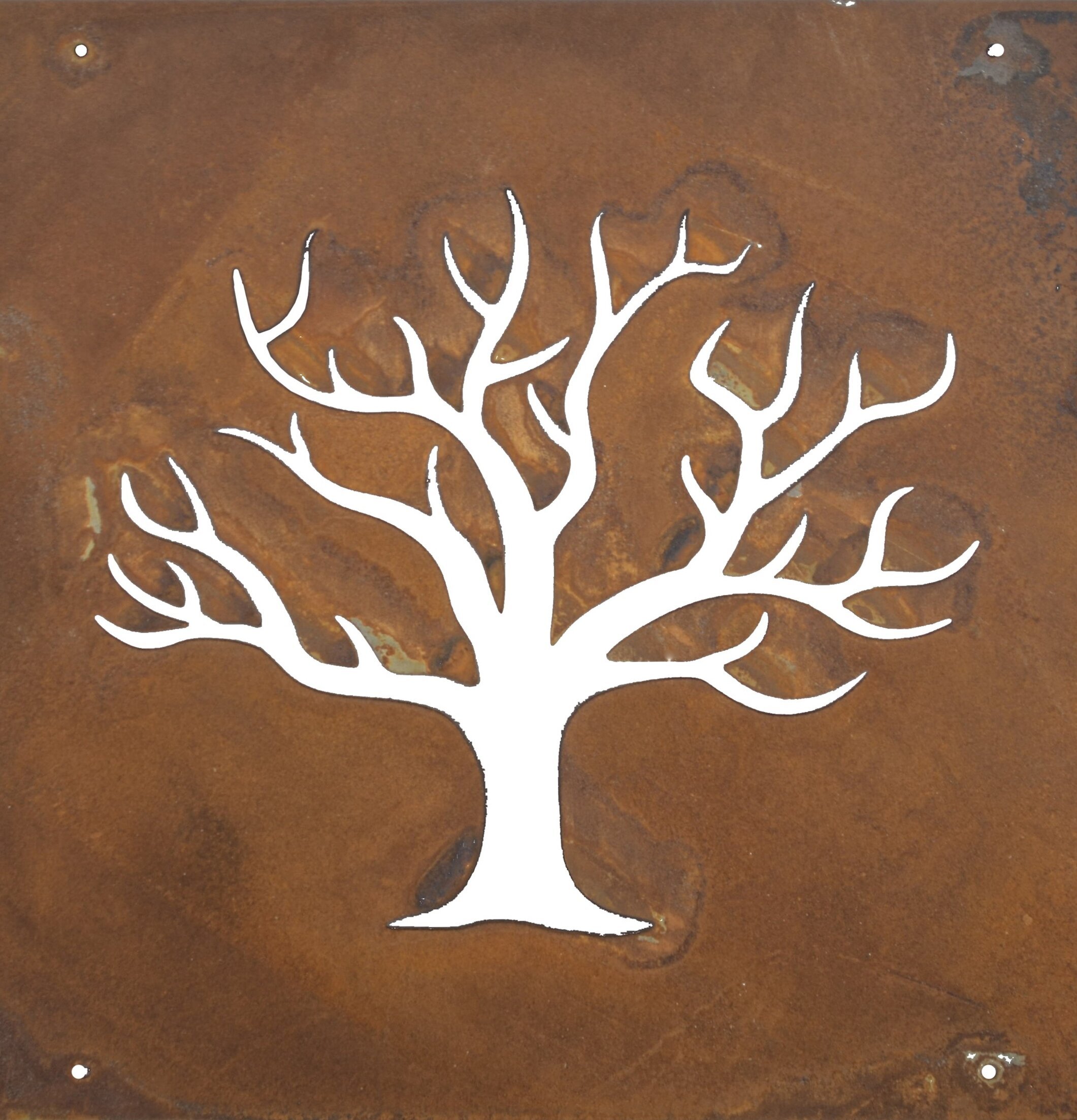 Skylt Träd Rost (armeringsnät) från Lind Decoration