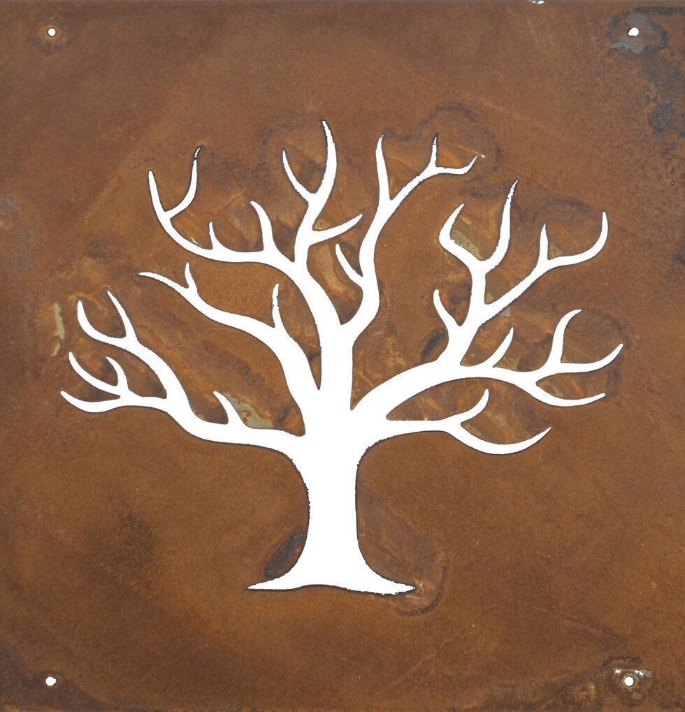 Skylt Träd Rost (armeringsnät) från Lind Decoration