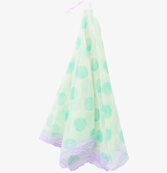 Vikbart Matskydd Dots Print från Rice med prickar och spetskant