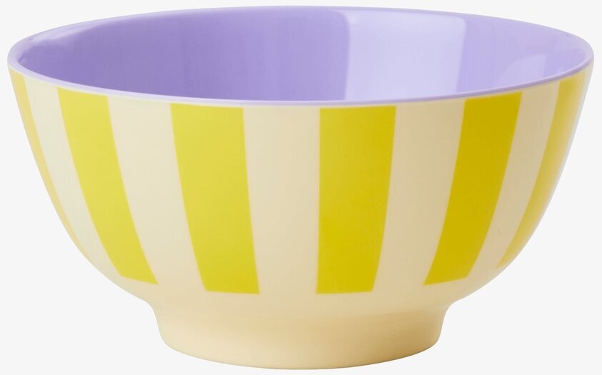 Skål Yellow Stripes Print från Rice med gula och lila färger