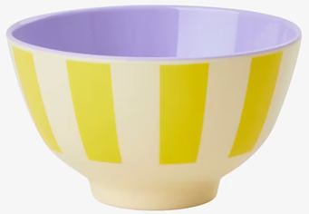 Liten Skål Yellow Stripes Print från Rice med gula ränder
