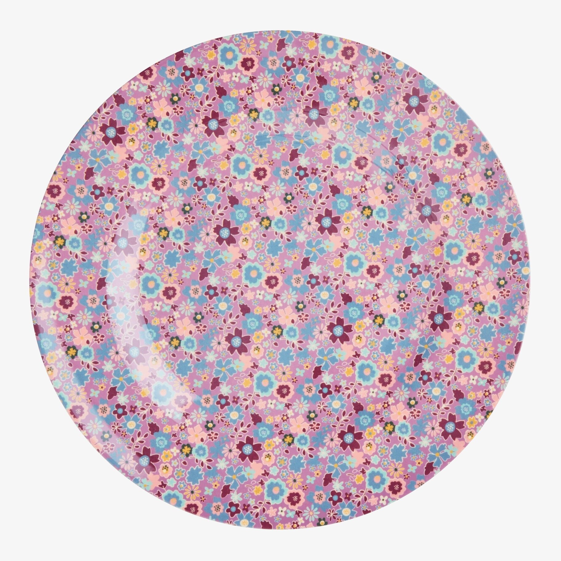 Tallrik Lavender Fall Floral Print från Rice med blommönster