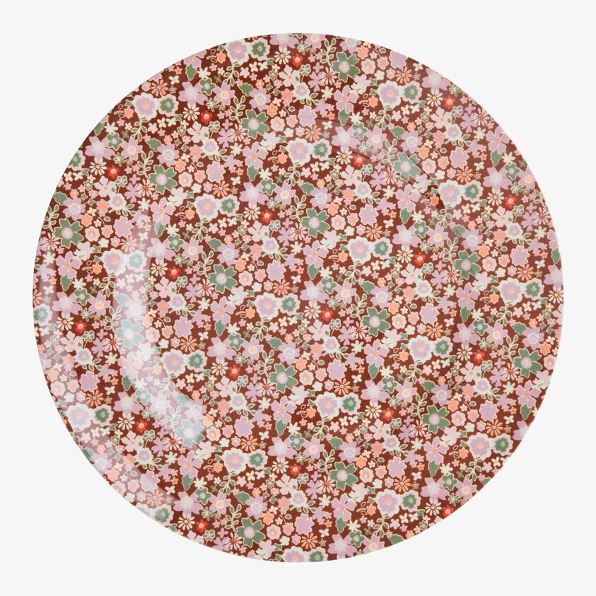 Assiett Fall Floral Print från Rice med detaljrikt blommönster