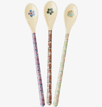 Långa skedar - Fall Floral Print från Rice med blommönster