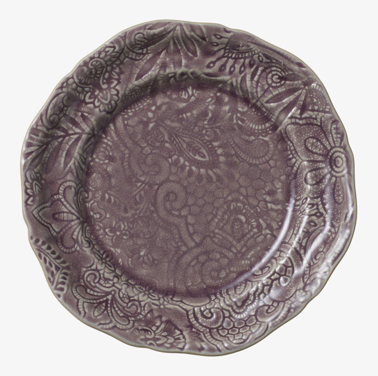 Assiett Arabesque Lavender från Sthål med lavendelmönster