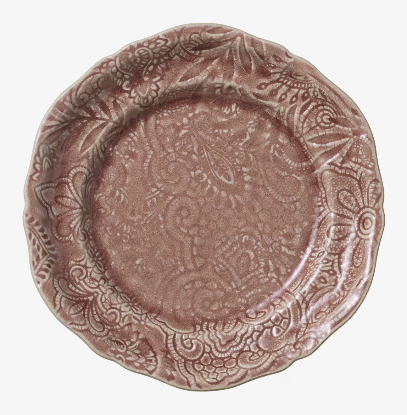 Assiett Arabesque Old Rose från Sthål med arabeskmönster