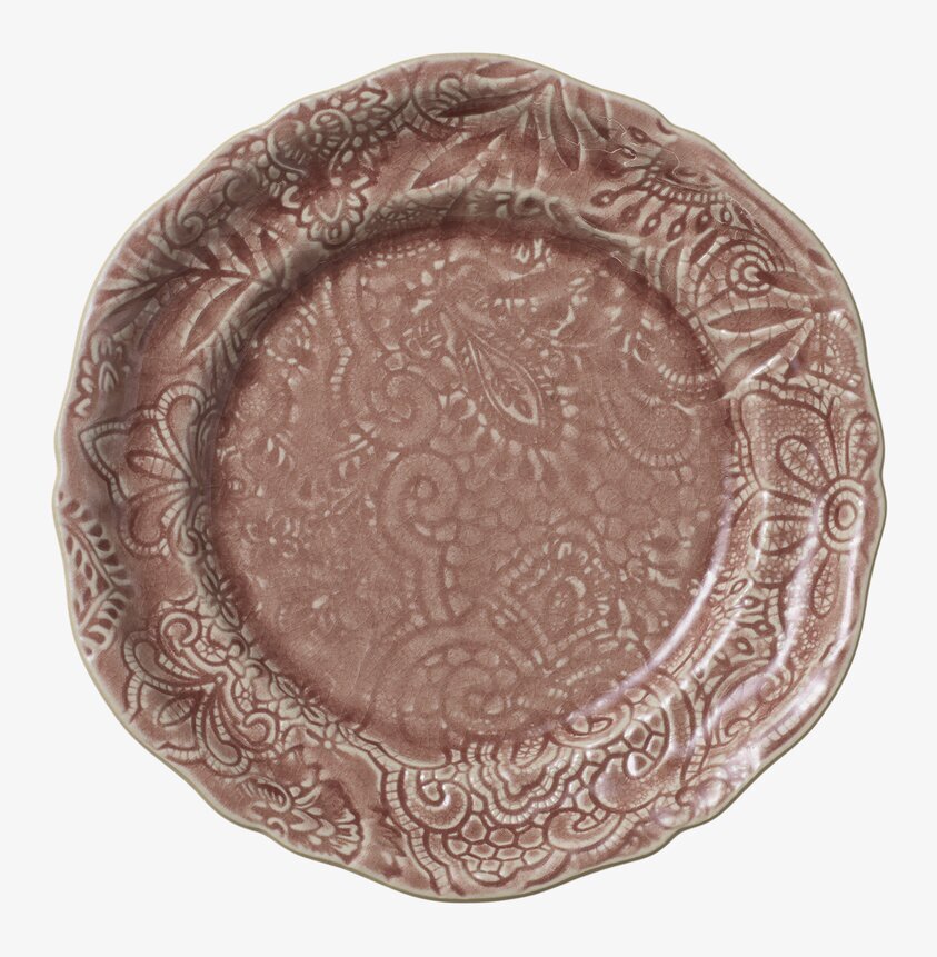 Assiett Arabesque Old Rose från Sthål med arabeskmönster