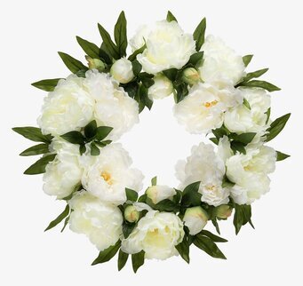 Blomsterkrans Vit 40 Cm från Mr Plant med vita blommor