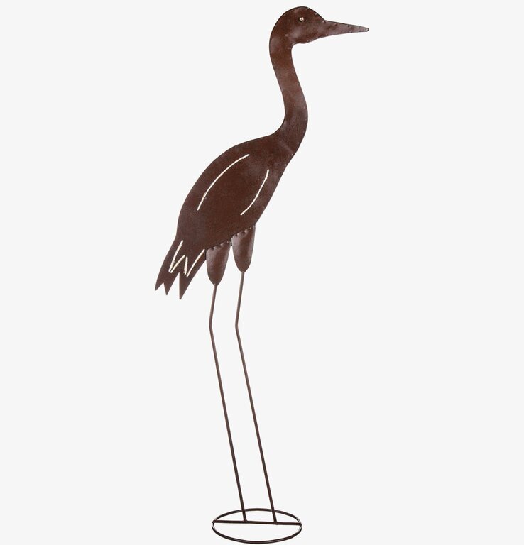 Fågel Brun Hamrad Plåt 90 cm från Different Design i trädgård