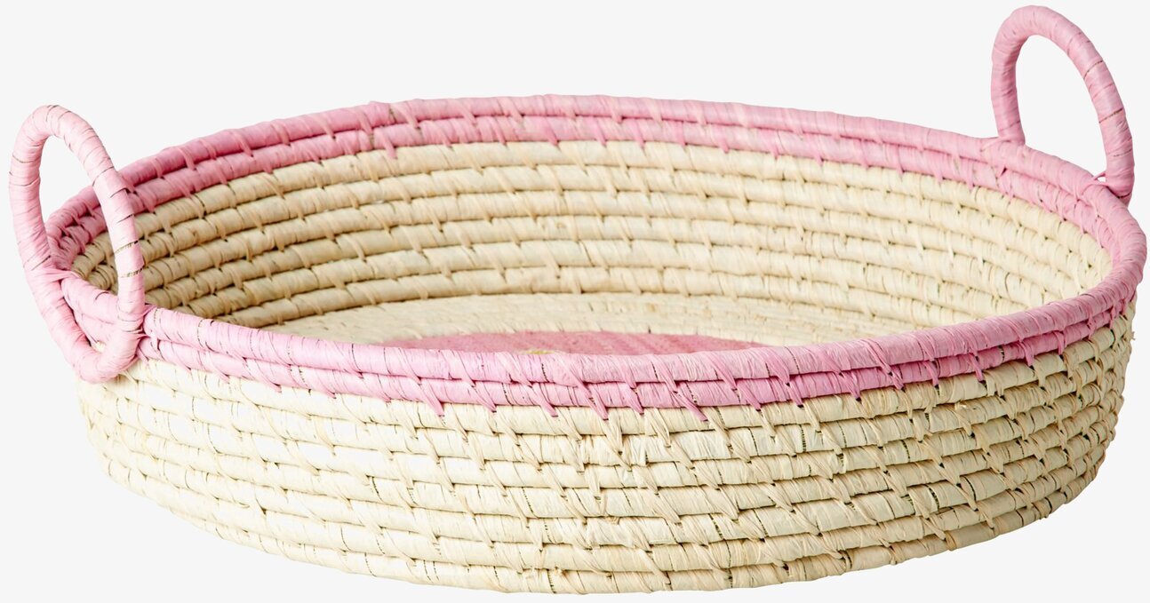 Rund Brödkorg Butterflies från Rice i naturmaterial