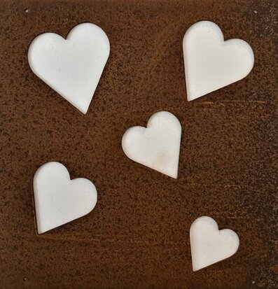 Skylt Hjärtan Rost (Armeringsnät) från Lind Decoration