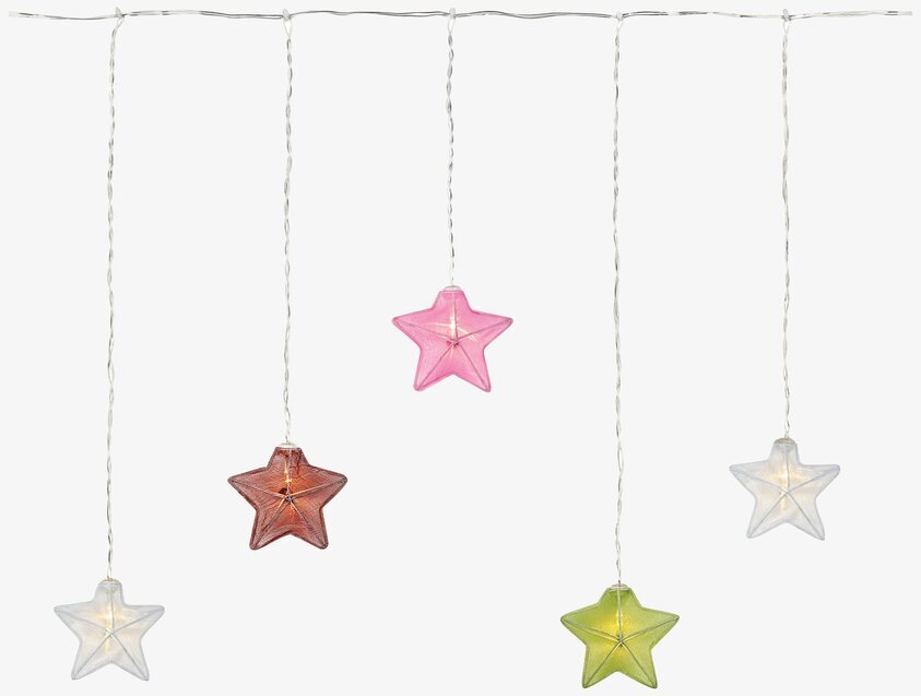 Ljusslinga Isabella Istapp från Markslöjd med färgglada stjärnor