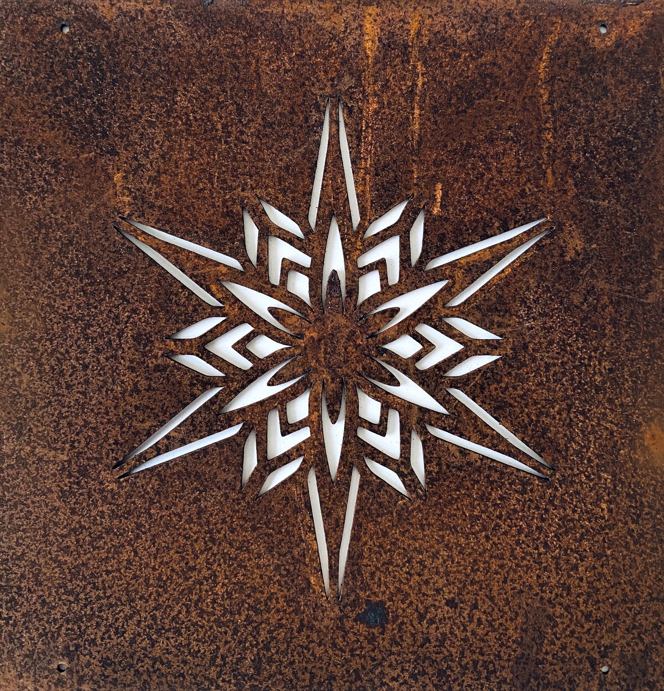 Skylt Stjärna Rost (armeringsnät) från Lind Decoration