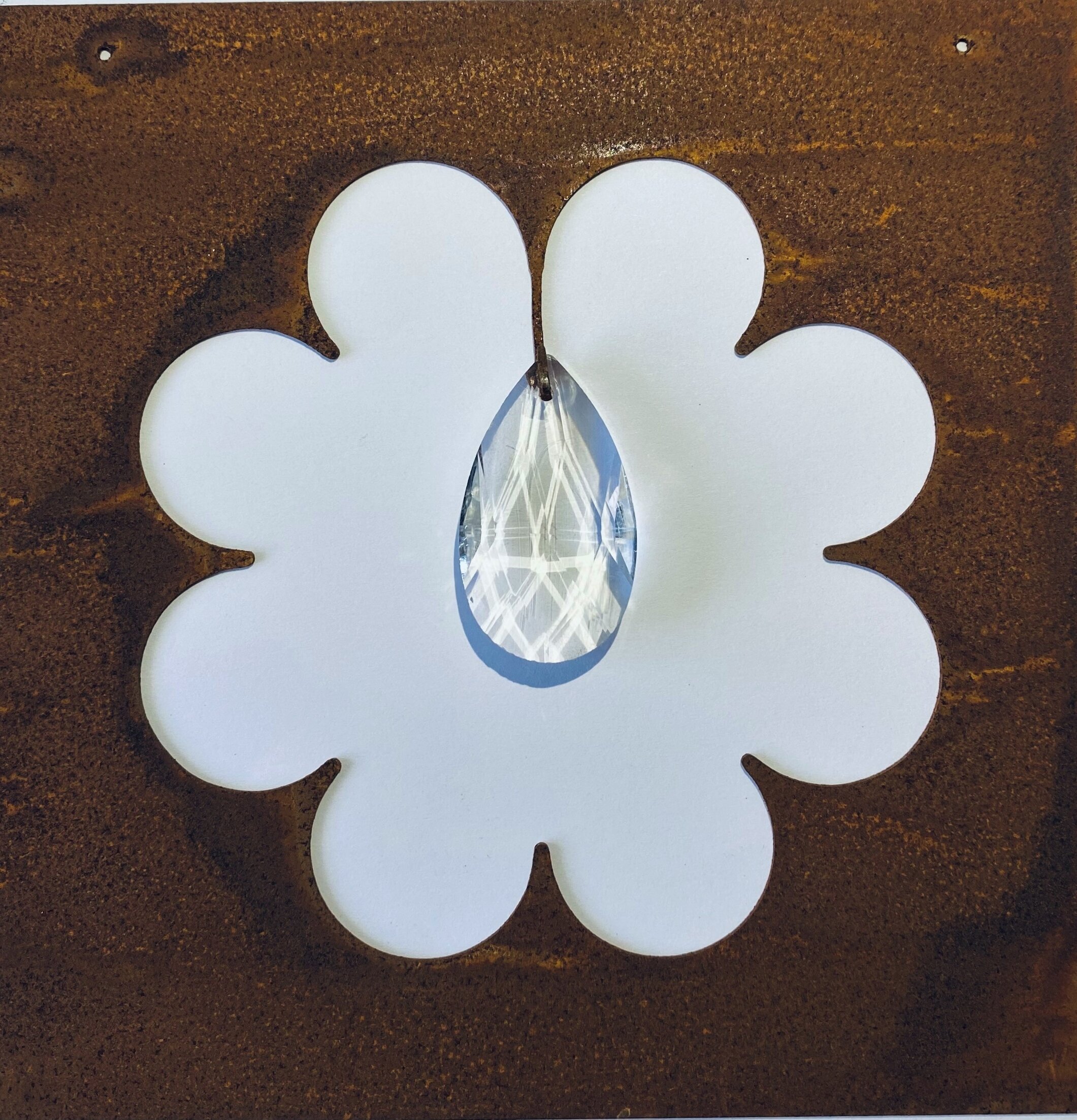 Skylt Blomma Rost (Armeringsnät) från Lind Decoration