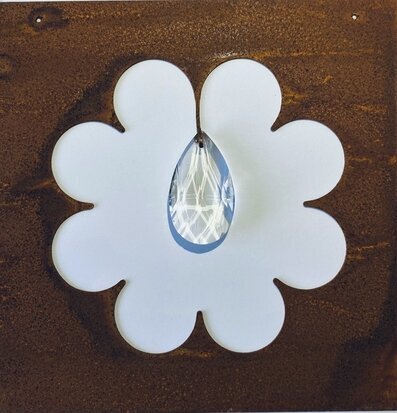 Skylt Blomma Rost (Armeringsnät) från Lind Decoration