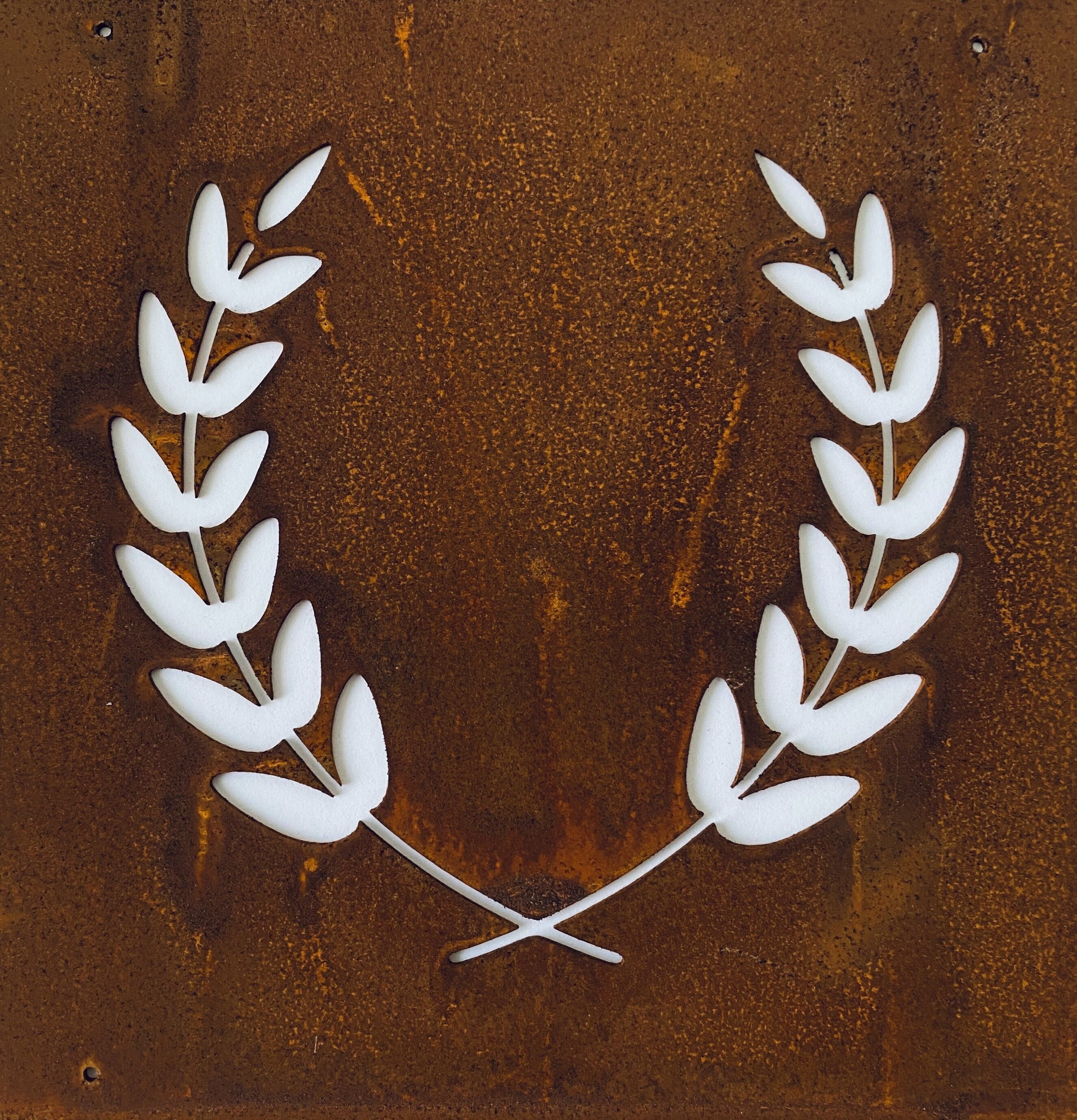 Skylt Lagerkrans Rost (Armeringsnät) från Lind Decoration