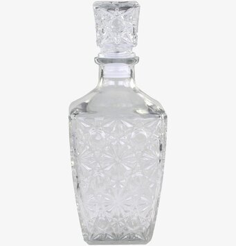 Glaskaraff Med Blomstermönster Chic Antique Kannor Tekannor (ej termos) Cooler tank med kran Glasburkar Vinboxar Glasflaskor