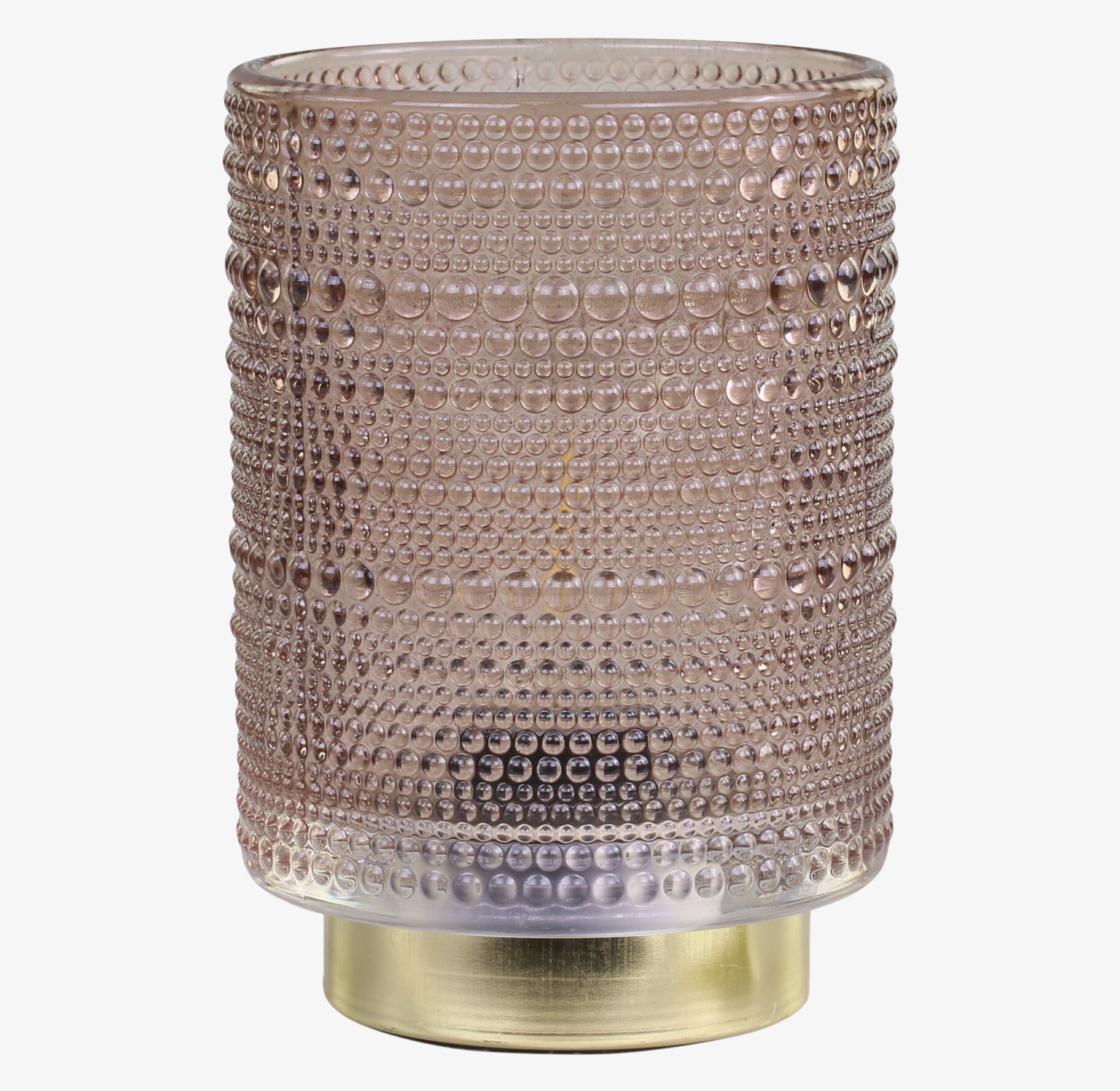 Lampa Med Mönster LED Mocca från Chic Antique i glas och metall