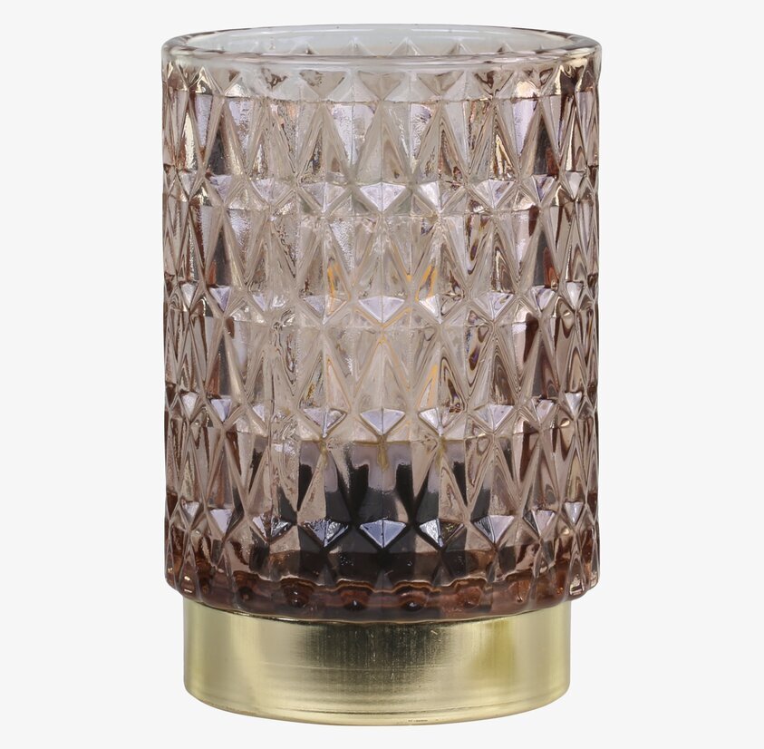 Lampa Med Diamantutskärning LED Mocca från Chic Antique