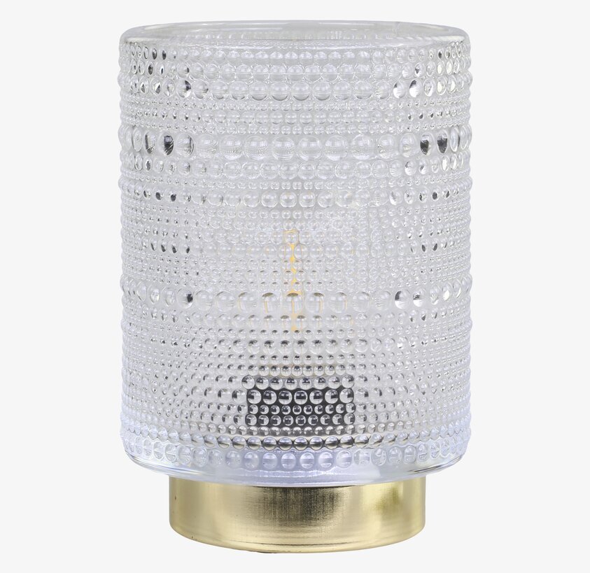 Lampa Med Mönster LED Klar från Chic Antique i klart glas