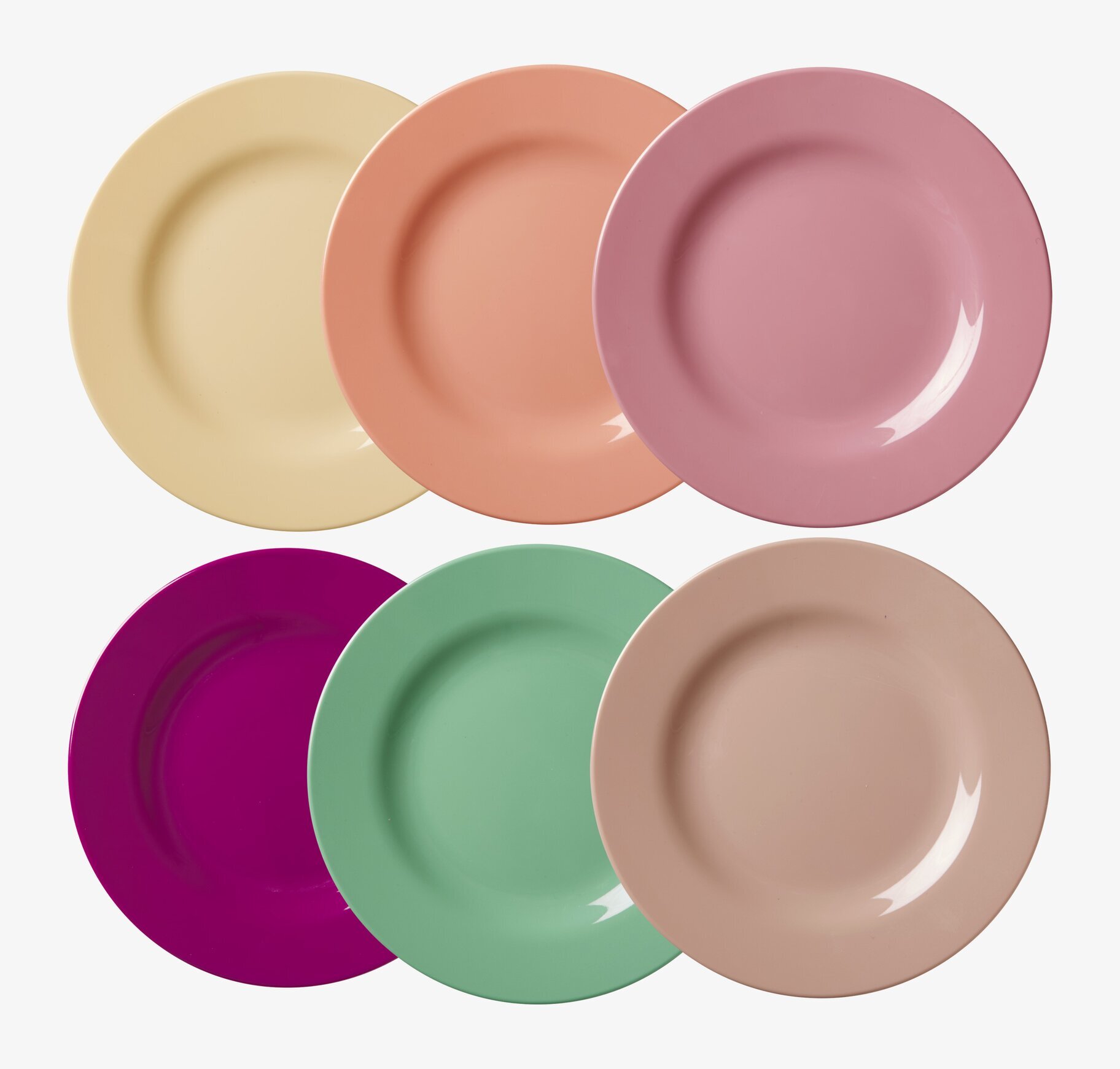 Tallrikar 6-Pack Just Be Awesome från Rice i sex färger