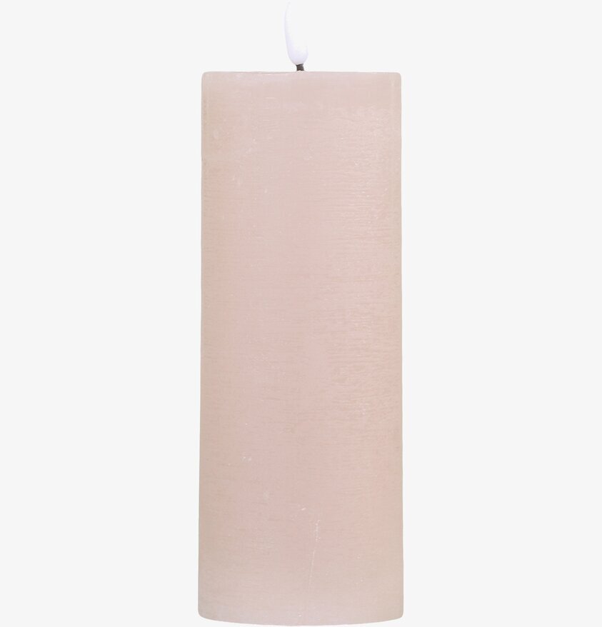 Blockljus LED Dimmrosa H20 från Chic Antique på ren bakgrund