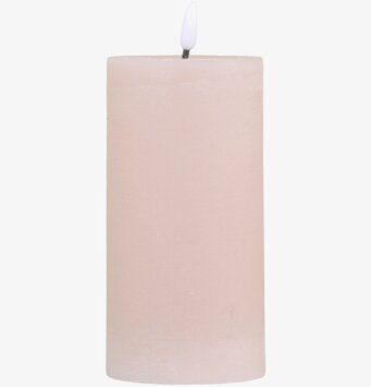 Blockljus LED Dimmrosa H15 från Chic Antique i dimrosa färg