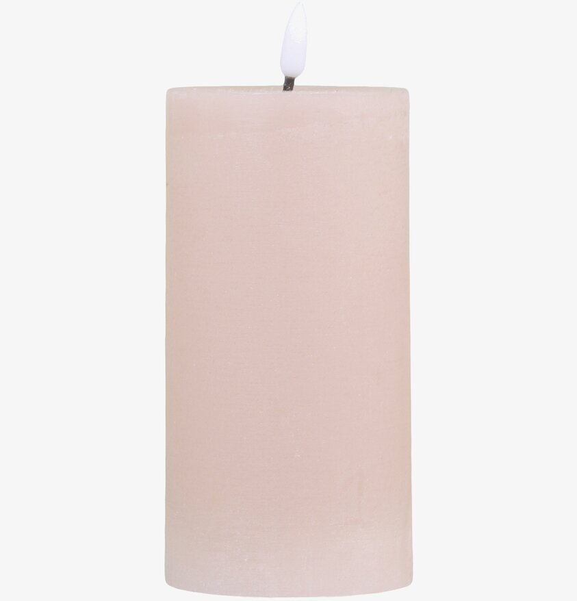 Blockljus LED Dimmrosa H15 från Chic Antique i dimrosa färg