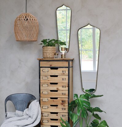 Spegel Antik Mässing 100 Cm från Chic Antique i elegant rum