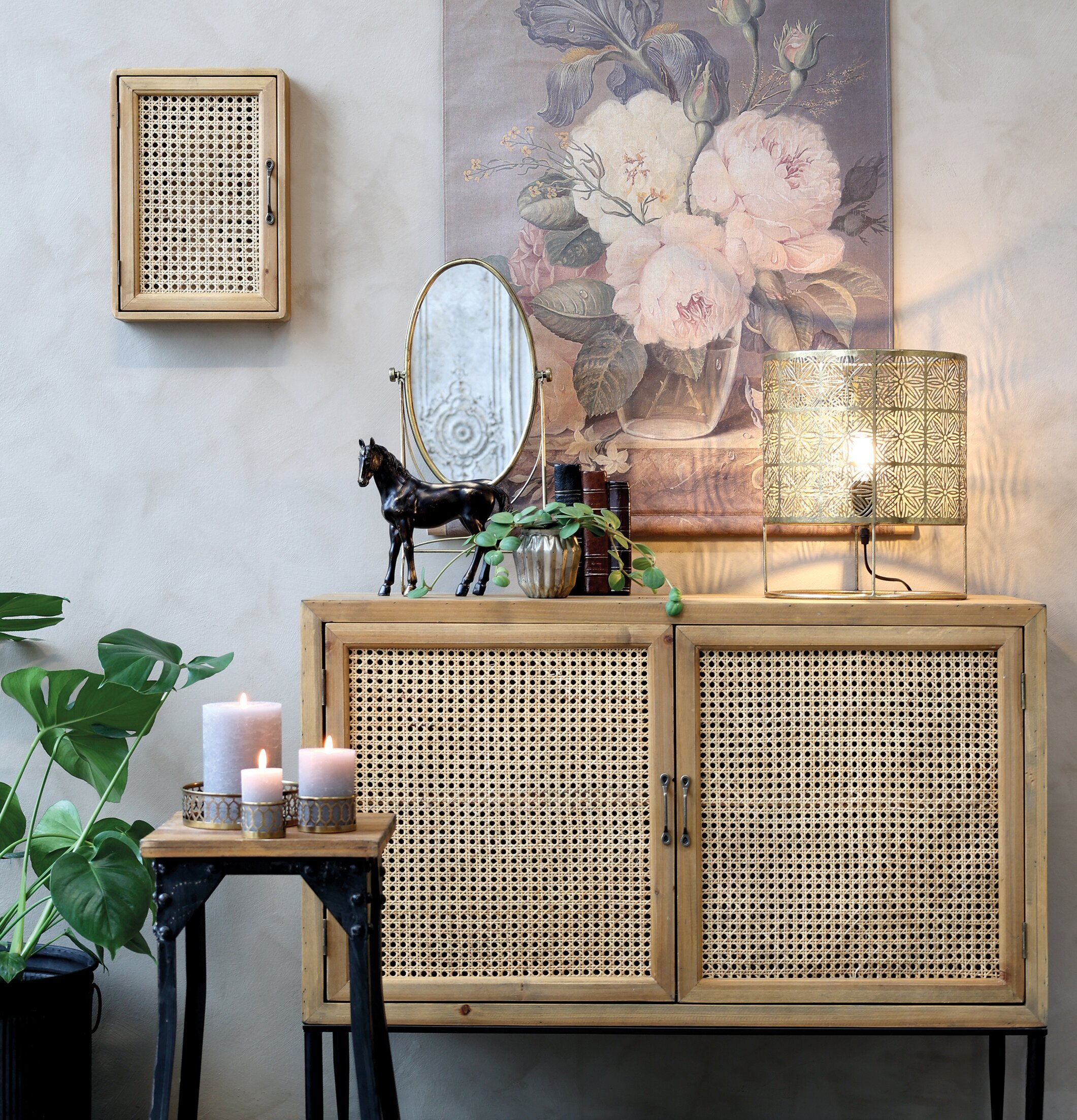 Bordsspegel Antik Mässing från Chic Antique i vintage-stil