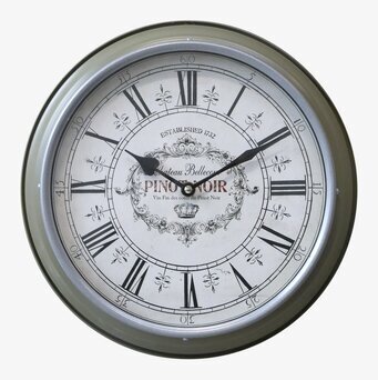 Väggklocka Grön från Chic Antique med romerska siffror