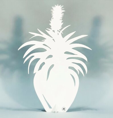 #ÄlskaPlåt Ananas Vit från Älskaplåt mot ljusgrå bakgrund